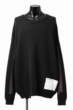 画像をギャラリービューアに読み込む, A.F ARTEFACT GEO PATTERN COTTON KNIT TOPS /  (BLACK x BROWN)