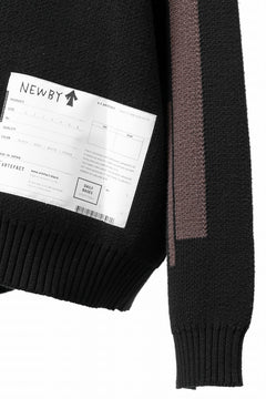 画像をギャラリービューアに読み込む, A.F ARTEFACT GEO PATTERN COTTON KNIT TOPS /  (BLACK x BROWN)