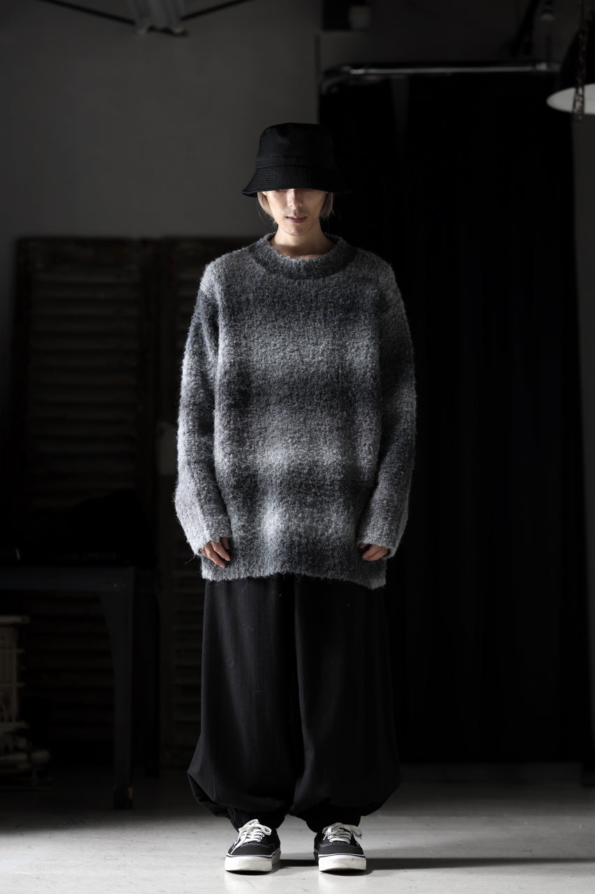 画像をギャラリービューアに読み込む, TARO HORIUCHI / th products Inflated Oversized Crew / 1/4.5 kasuri loop knit (mono)