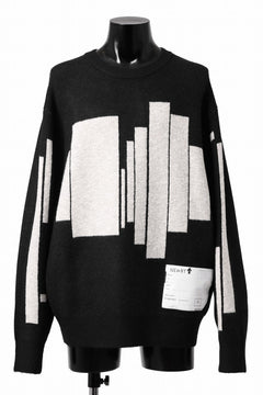 画像をギャラリービューアに読み込む, A.F ARTEFACT GEO PATTERN KNIT TOPS (BLACK x BEIGE)