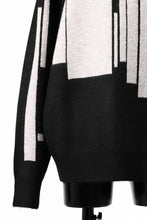 画像をギャラリービューアに読み込む, A.F ARTEFACT GEO PATTERN KNIT TOPS (BLACK x BEIGE)