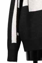 画像をギャラリービューアに読み込む, A.F ARTEFACT GEO PATTERN KNIT TOPS (BLACK x BEIGE)