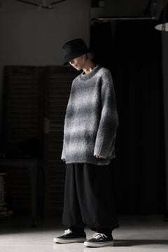 画像をギャラリービューアに読み込む, TARO HORIUCHI / th products Inflated Oversized Crew / 1/4.5 kasuri loop knit (mono)