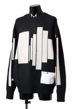 画像をギャラリービューアに読み込む, A.F ARTEFACT GEO PATTERN KNIT TOPS (BLACK x BEIGE)