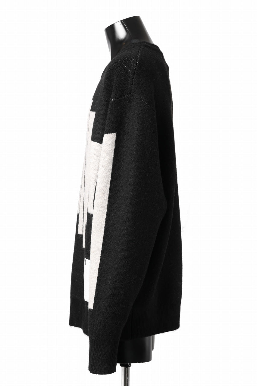 画像をギャラリービューアに読み込む, A.F ARTEFACT GEO PATTERN KNIT TOPS (BLACK x BEIGE)