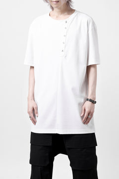 画像をギャラリービューアに読み込む, LEMURIA BIAS HENRY NECK S/S TOP #2 / MASTER HIGH GAUGE SMOOTH (WHITE)