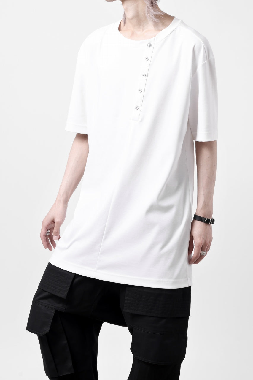 画像をギャラリービューアに読み込む, LEMURIA BIAS HENRY NECK S/S TOP #2 / MASTER HIGH GAUGE SMOOTH (WHITE)