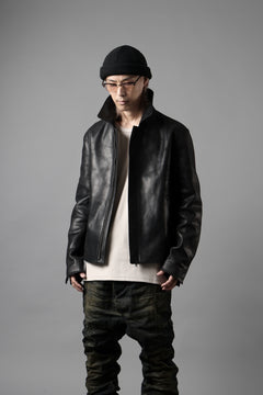 画像をギャラリービューアに読み込む, ierib EX-Collared Zip Jacket / Horse Nubuck Leather (BLACK)