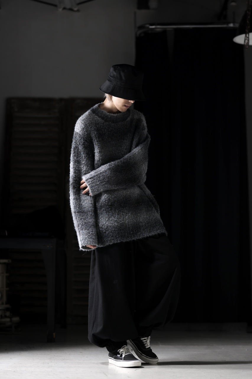 画像をギャラリービューアに読み込む, TARO HORIUCHI / th products Inflated Oversized Crew / 1/4.5 kasuri loop knit (mono)