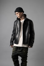 画像をギャラリービューアに読み込む, ierib EX-Collared Zip Jacket / Horse Nubuck Leather (BLACK)