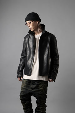 画像をギャラリービューアに読み込む, ierib EX-Collared Zip Jacket / Horse Nubuck Leather (BLACK)