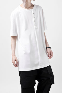 画像をギャラリービューアに読み込む, LEMURIA BIAS HENRY NECK S/S TOP #2 / MASTER HIGH GAUGE SMOOTH (WHITE)