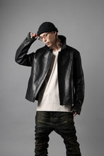 画像をギャラリービューアに読み込む, ierib EX-Collared Zip Jacket / Horse Nubuck Leather (BLACK)