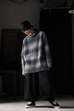 画像をギャラリービューアに読み込む, TARO HORIUCHI / th products Inflated Oversized Crew / 1/4.5 kasuri loop knit (mono)