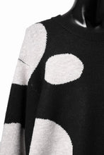 画像をギャラリービューアに読み込む, A.F ARTEFACT POLKA PATTERN KNIT TOPS (BLACK x BEIGE)