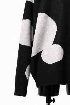 画像をギャラリービューアに読み込む, A.F ARTEFACT POLKA PATTERN KNIT TOPS (BLACK x BEIGE)