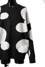 画像をギャラリービューアに読み込む, A.F ARTEFACT POLKA PATTERN KNIT TOPS (BLACK x BEIGE)