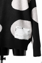 画像をギャラリービューアに読み込む, A.F ARTEFACT POLKA PATTERN KNIT TOPS (BLACK x BEIGE)