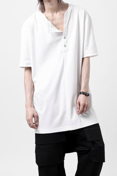 画像をギャラリービューアに読み込む, LEMURIA BIAS HENRY NECK S/S TOP #2 / MASTER HIGH GAUGE SMOOTH (WHITE)