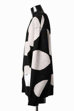 画像をギャラリービューアに読み込む, A.F ARTEFACT POLKA PATTERN KNIT TOPS (BLACK x BEIGE)