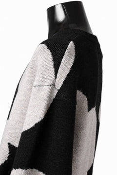 画像をギャラリービューアに読み込む, A.F ARTEFACT POLKA PATTERN KNIT TOPS (BLACK x BEIGE)