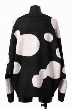 画像をギャラリービューアに読み込む, A.F ARTEFACT POLKA PATTERN KNIT TOPS (BLACK x BEIGE)
