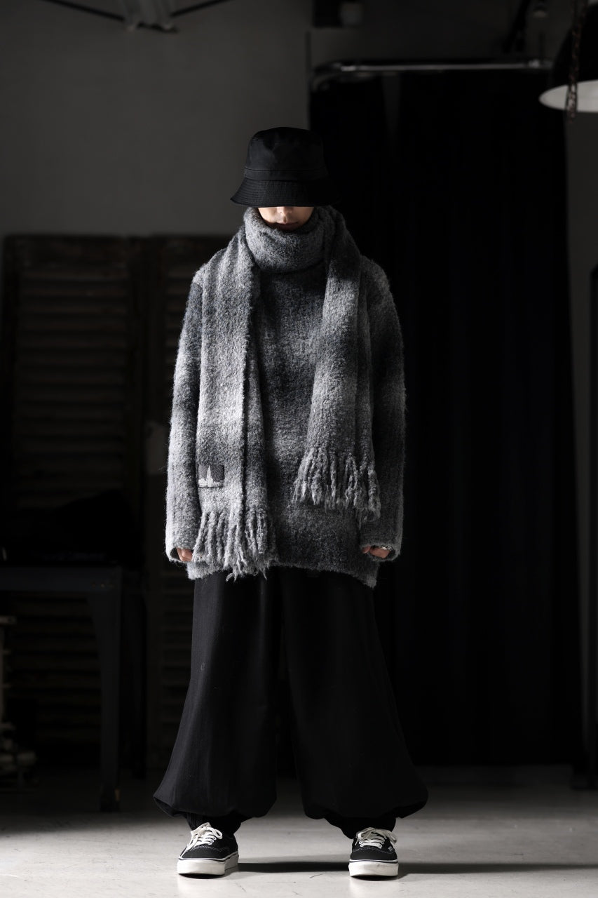 画像をギャラリービューアに読み込む, TARO HORIUCHI / th products Inflated Oversized Crew / 1/4.5 kasuri loop knit (mono)