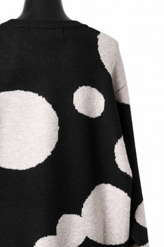画像をギャラリービューアに読み込む, A.F ARTEFACT POLKA PATTERN KNIT TOPS (BLACK x BEIGE)