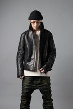 画像をギャラリービューアに読み込む, ierib EX-Collared Zip Jacket / Horse Nubuck Leather (BLACK)