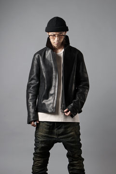 画像をギャラリービューアに読み込む, ierib EX-Collared Zip Jacket / Horse Nubuck Leather (BLACK)