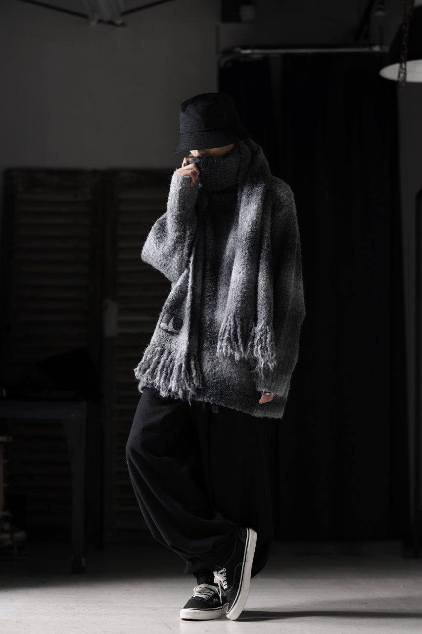 画像をギャラリービューアに読み込む, TARO HORIUCHI / th products Inflated Oversized Crew / 1/4.5 kasuri loop knit (mono)
