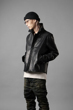 画像をギャラリービューアに読み込む, ierib EX-Collared Zip Jacket / Horse Nubuck Leather (BLACK)