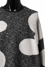 画像をギャラリービューアに読み込む, A.F ARTEFACT POLKA PATTERN KNIT TOPS (GREY x BEIGE)