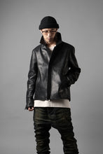画像をギャラリービューアに読み込む, ierib EX-Collared Zip Jacket / Horse Nubuck Leather (BLACK)
