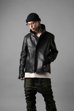 画像をギャラリービューアに読み込む, ierib EX-Collared Zip Jacket / Horse Nubuck Leather (BLACK)