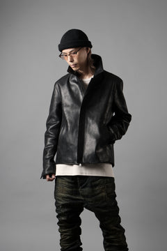 画像をギャラリービューアに読み込む, ierib EX-Collared Zip Jacket / Horse Nubuck Leather (BLACK)