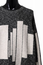 画像をギャラリービューアに読み込む, A.F ARTEFACT GEO PATTERN KNIT TOPS (GREY x BEIGE)