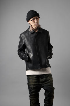 画像をギャラリービューアに読み込む, ierib EX-Collared Zip Jacket / Horse Nubuck Leather (BLACK)