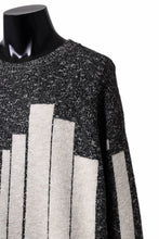 画像をギャラリービューアに読み込む, A.F ARTEFACT GEO PATTERN KNIT TOPS (GREY x BEIGE)