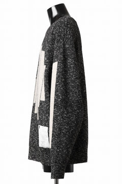 画像をギャラリービューアに読み込む, A.F ARTEFACT GEO PATTERN KNIT TOPS (GREY x BEIGE)
