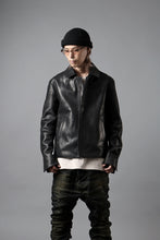画像をギャラリービューアに読み込む, ierib EX-Collared Zip Jacket / Horse Nubuck Leather (BLACK)