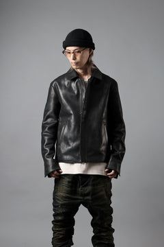 画像をギャラリービューアに読み込む, ierib EX-Collared Zip Jacket / Horse Nubuck Leather (BLACK)