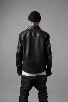 画像をギャラリービューアに読み込む, ierib EX-Collared Zip Jacket / Horse Nubuck Leather (BLACK)