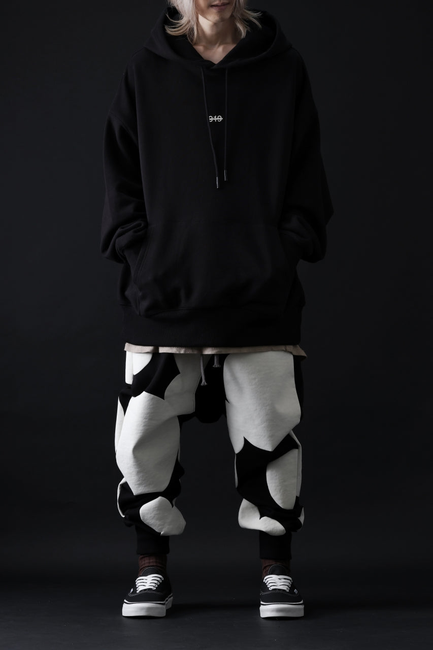 画像をギャラリービューアに読み込む, A.F ARTEFACT POLKA PATTERN SWEAT SAROUEL PANTS (BLACK)