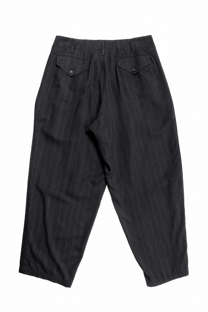 Y's for men SIDE TAPE SUIT PANTS / RAYON HEATHER STRIPE