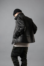 画像をギャラリービューアに読み込む, ierib EX-Collared Zip Jacket / Horse Nubuck Leather (BLACK)