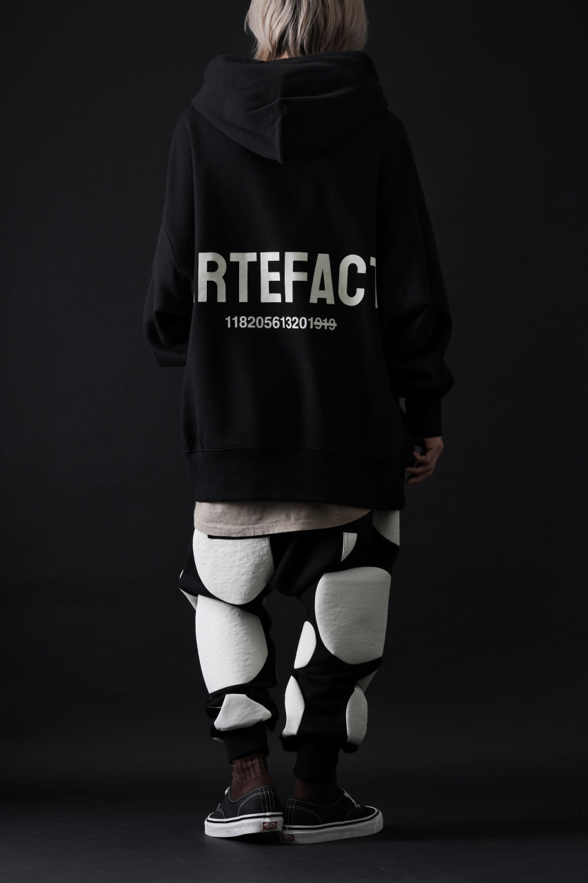 画像をギャラリービューアに読み込む, A.F ARTEFACT POLKA PATTERN SWEAT SAROUEL PANTS (BLACK)