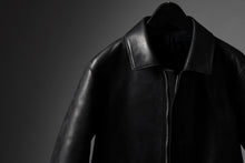 画像をギャラリービューアに読み込む, ierib EX-Collared Zip Jacket / Horse Nubuck Leather (BLACK)
