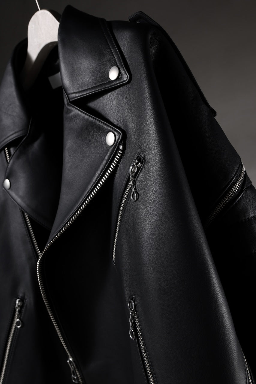 画像をギャラリービューアに読み込む, FACETASM×AVIREX ZIP DOUBLE RIDERS JACKET (BLACK)