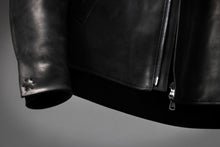 画像をギャラリービューアに読み込む, ierib EX-Collared Zip Jacket / Horse Nubuck Leather (BLACK)